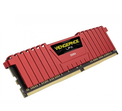 Memoria RAM Corsair Vengeance LPX DDR4, 2666MHz, 8GB, Non-ECC, CL16, Rojo, CMK8GX4M1A2666C16R