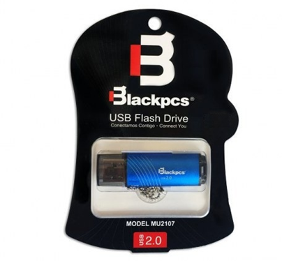 Memoria USB | Capacidad 8GB | Modelo MU2107 | USB 2.0 | Color Azul | Blackpcs MU2107B-8