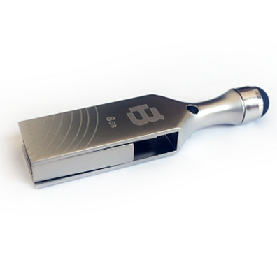 Memoria USB | Capacidad 8GB | Modelo MO202 | USB 2.0 / MicroUSB (OTG) | C/Puntero Táctil | Color Oro/Plata | Blackpcs MO202-8