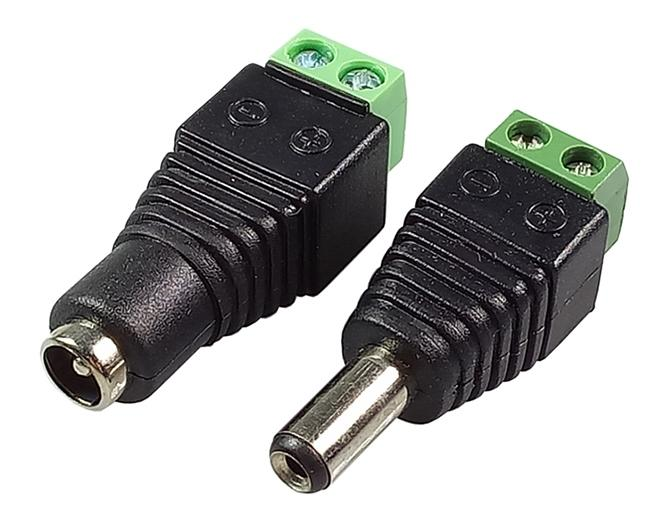 Adaptadores de Alimentación de Energía Para Cámaras De Video Vigilancia, Bolsa con 25 Pares (Conector Tipo Hembra/Macho)  Easy Tech DCP-UTP