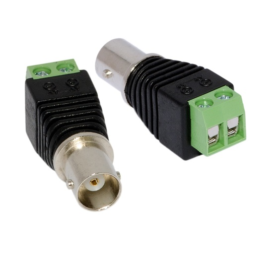 Conector BNC (Balun) Hembra C/Entrada a UTP P/Cámaras De Video Vigilancia, 1 Pieza, EASY TECH BLN-BNCF