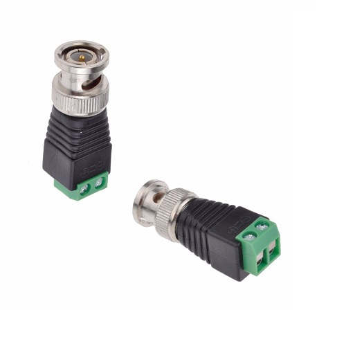 Conector BNC (Balun) Macho C/Entrada a UTP P/Cámaras De Video Vigilancia, 1 Pieza, EASY TECH BLN-BNCM