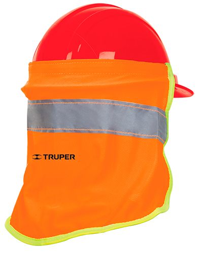 Cubrenuca Para Casco, Color Naranja, Largo 50 Centímetros, Ancho 30 Centímetros, TRUPER CUNU-N
