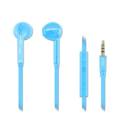Audífonos Con Micrófono, Alámbricos (3.5 mm), Color Azul, VORAGO EP-201-BL