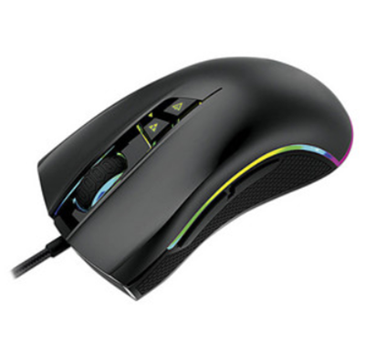Ratón (Mouse) Gamer, Alámbirco (USB), Gamer Factor, Hasta 4000 DPI, 7 Botones, Iluminación RGB, Color Negro, VORAGO MOG500