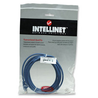 Cable de Red (Patch Cord), Cat 5E, RJ45 - RJ45 (M-M), 1.0 Metros, Color Azul, INTELLINET 318938