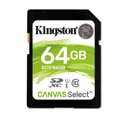Tarjeta SDXC, Modelo Canvas Select, Capacidad 64GB, Clase 10, KINGSTON SDS/64GB