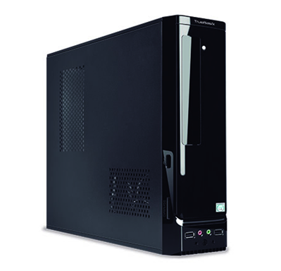 Gabinete Slim Micro ATX, Incluye Fuente de Poder de 450W, Color Negro, TRUEBASIX TB-05002