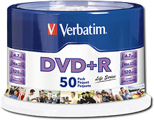 Verbatim - Life Series Torre de 50 discos DVD+R de 16x