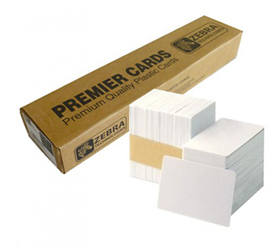 Tarjetas PVC Blancas Imprimibles, 500 Piezas, Grosor 0.76 Milímetros, ZEBRA 104523-111