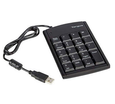 Targus Teclado Numérico Ultra Mini, USB, Negro, 19 Teclas, PAUK10U