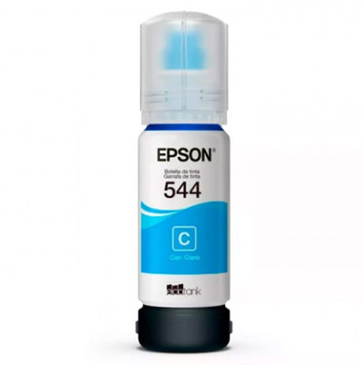 Botella de Tinta Original T544, Color Cian, Capacidad 65ml, Rendimiento Aprox. 7,500 Páginas, EPSON T544220-AL