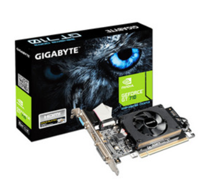 Tarjeta de Video NVIDIA GeForce GT 710, 2GB GDDR3, 1xHDMI, 1xDVI, 1xVGA, PCI Express 2.0, GIGABYTE GV-N710D3-2GL