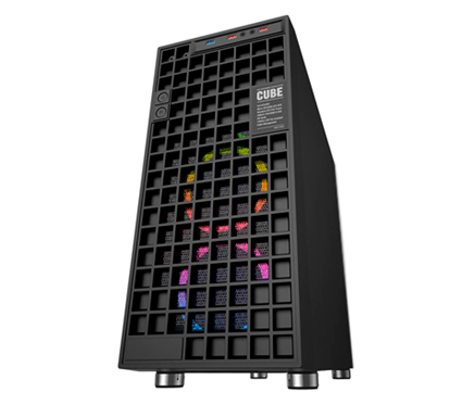 Gabinete Eagle Warrior, Modelo Cube, C/Ventana RGB, ATX / Micro-ATX, USB 2.0/3.0, Sin Fuente de Poder, Negro, CGW3CUBE01EGW