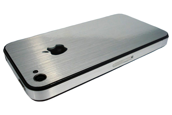 Brushed Stainless Steel Slickwraps para iPhone4