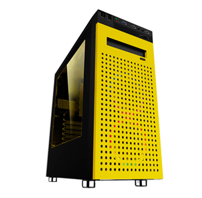 Gabinete Eagle Warrior ATX CHANGES Ventana Sin Fuente USB 3.0 Negro / Amarillo, CGW1CHANGES03EGW