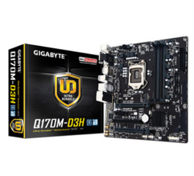 Tarjeta Madre Gigabyte GA-Q170M-D3H, 4xDDR4, PCIe, Gigabit, USB 3.0, VGA, DVI, HDMI, Socket 1151