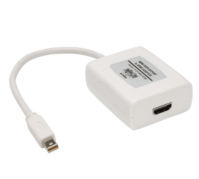 Adaptador de video TRIPP LITE Mini DisplayPort Macho a HDMI Hembra WUXGA Blanco, P137-06N-HDMI	