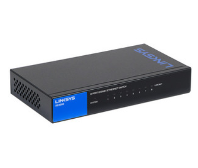 Switch de Escritorio, 8 Puertos RJ45 10/100/1000Mbps, No Administrable, Plug and Play, Chasis Metálico, LINKSYS SE3008