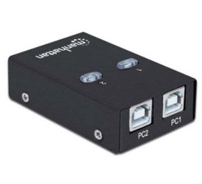 Multiplexor para impresora Hi-Speed Switch USB 2.0 162005, 2 Puertos MANHATTAN 162005