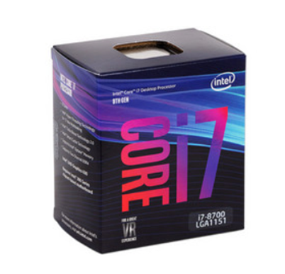 Procesador Intel Core i7-8700 de Octava Generación, 3.2 GHz (hasta 4.6 GHz) con Intel UHD Graphics 630, Socket 1151, Caché 12 MB, Six-Core, 14nm, BX80684I78700