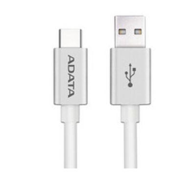 Cable ADATA de USB 2.0 a USB-C de 1m, color plata, ACA2AL-100CM-CSV