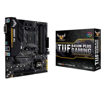 Tarjeta Madre (MoBo) TUF B450M-PLUS GAMING, 4x DIMM DDR4 (Max 64GB RAM), 1x HDMI / 1x DVI-D, Micro ATX, Socket AMD AM4, ASUS 90MB0YQ0-M0EAY0