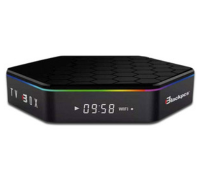 Smart TV Box Blackpcs E0204K-BL 4K UHD 3D con Android, RGB, Wifi, Bluetooth. color negro