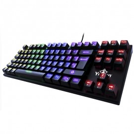 Teclado Gamer Mecánico Yeyian Spark Serie 2000, RGB, Alámbrico, USB, Color Negro, Distribución Español, 50 Millones de Pulsaciones, QIAN YAT1804