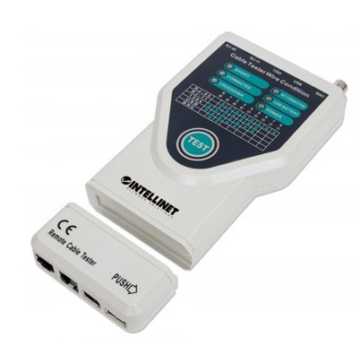 Probador de Cable 5 en 1, RJ45, RJ11, USB, Firewall, BNC, INTELLINET 780094