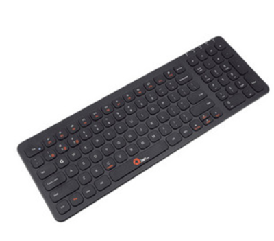 Teclado Extendido Modelo SHEJI, Bluetooth 3.0, Multidispositivo, Español, Color Negro, QIAN QACTB18001