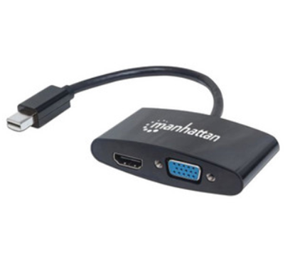 Adaptador de Video Mini DisplayPort – HDMI / VGA (M-), MANHATTAN 152709