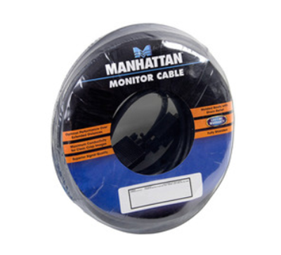 Cable de Video VGA DB15 (M-M), Color Negro, Longitud 30 Metros, MANHATTAN 337342
