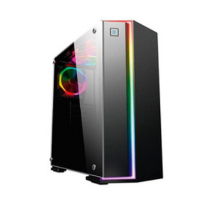 Gabinete Gamer Eagle Warrior Alom, ATX, Ventana Lateral de Cristal Templado, Línea Frontal de Iluminación RGB, (sin fuente de poder), CG06RBALOMEGW