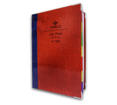 Libro Florete Forma Francesa, Actas, Raya, 192 Hojas, ESTRELLA 114