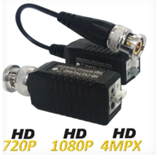 Par de Transceptores Pasivos (Video Baluns), 1080p Hasta 250 Metros en CVI/ 750p, Hasta 300 Metros en CVI, Soporta HDCVI, TVI, AHD y CBVS, 2 Terminales Push, UTEPO UTP101P-HD4B
