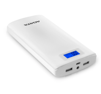Cargador Portátil (Power Bank) AP20000D, Capacidad 20,000mAh, Salidas 5V-2A / 5V-2.1A, Color Blanco, ADATA AP20000D-DGT-5V-CWH