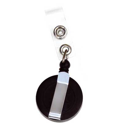 Porta Gafetes Tipo Yoyo, con Cordón Retráctil, Color Negro, 1 Pieza, MAE YO-10N 