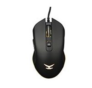 Ratón (Mouse) Gamer Modelo Spartan, Alámbirco (USB), Hasta 2400 DPI, 6 Botones, Iluminación LED, Color Negro, NACEB NA-0932
