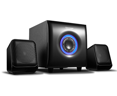 Bocinas 2.1, Alámbricas (3.5 mm), Soporta MicroSD / USB, Color Negro, VORAGO SPK-300-MSD