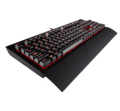 Teclado Gamer Mecánico K68 Strafe Cherry MX red, LED rojo, USB, Distribución en Inglés, CORSAIR CH-9102020-NA
