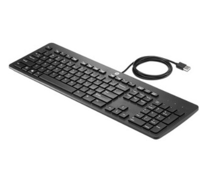 Teclado Alámbrico (USB) Modelo  Slim Business, Español, Color Negro, HP N3R87AA#ABM