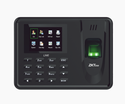 Lector de Huella C/Teclado para Control de Asistencia, 500 Huellas, Genera Reporte P/USB en Excel, Descarga mediante memoria USB, ZKTECO LX-40Z