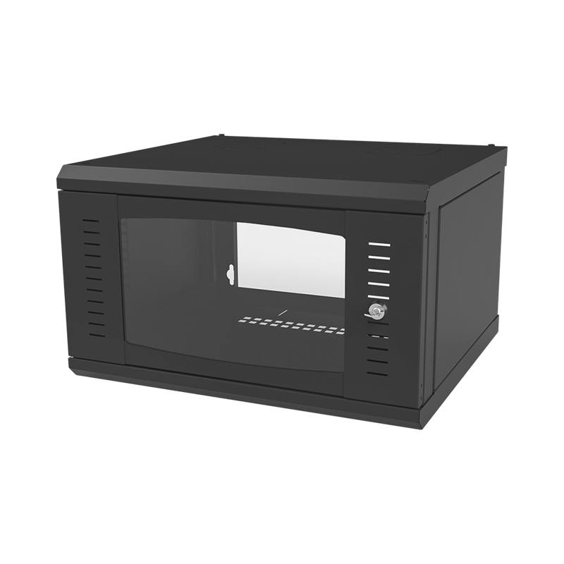 Gabinete para Montaje en Pared, Puerta de Cristal, Cuerpo Fijo con Rack 19" de 6 Unidades, LINKEDPRO SR-1906-GFP