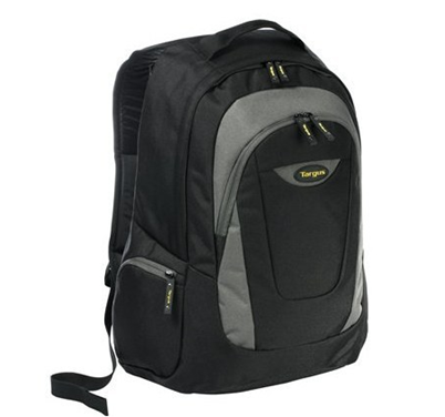Mochila Trek para Laptop hasta 16'', Color Negro/Gris/Amarillo, Targus TSB193US