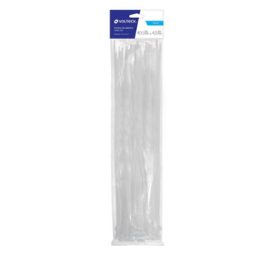 Cincho Plástico VOLTECK, Tensión 50 Libras, Longitud 60 Centímetros, Color Natural, 25 Piezas, Bolsa, TRUPER CIN-5060