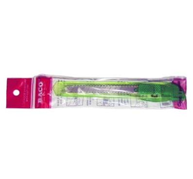 Cutter (Cortador) de Plástico Estándar, Navaja 13 Centímetros, BACO CUT-202