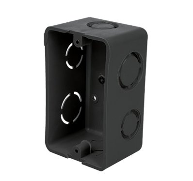 Caja de Pared Rectangular (2"  x 4"), Profundidad 4.79 Centímetros, Color Negro, TRUPER CCH-2X4P