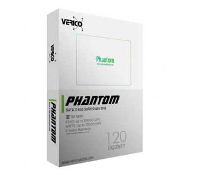 Unidad de Estado Sólido (SSD) Phantom 4DV-P1ABK-NN de 120 GB, 2.5" SATA III (6Gb/s), VERICO 1SSOP-SSBKI3-NN