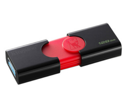 Memoria USB | Capacidad 128GB | Modelo DataTraveler 106 | USB 3.1 | Color Negro/Rojo | Kingston DT106/128GB